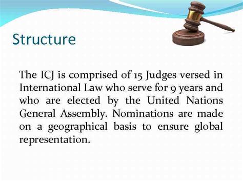 THE INTERNATIONAL COURT OF JUSTICE COUR INTERNATIONALE