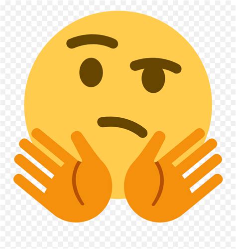 Thinking - Jazz Hands Emoji Text Png,Hugging Icon - free transparent ...