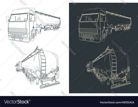 Silo truck Royalty Free Vector Image - VectorStock