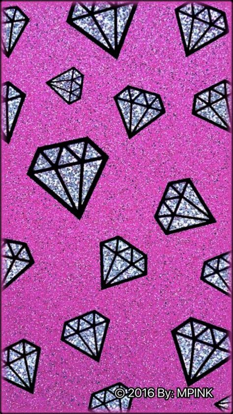 many diamonds are shown on a pink background