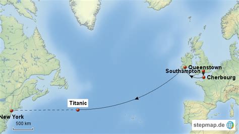 Map of Titanic Route | Titanic route, Titanic, Titanic ship
