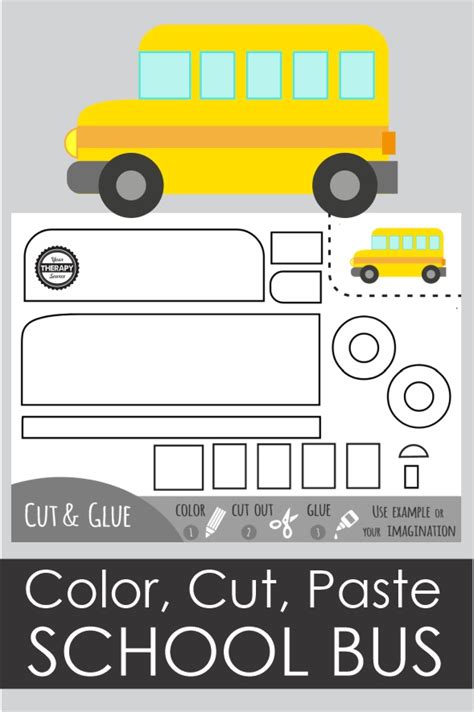 School Bus Craft - Free Printable - Your Therapy Source