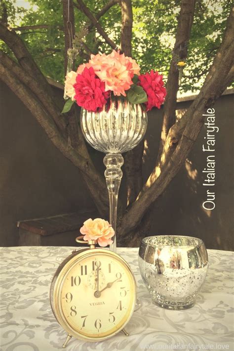 Vintage centerpiece: vintage alarm clocks as wedding table numbers for a drea… | Flower ...