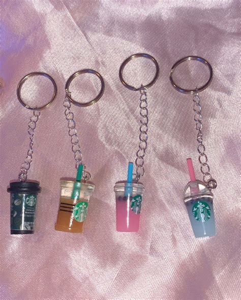 Starbucks Coffee Cup Keyrings Starbucks Keychain Starbucks | Etsy UK