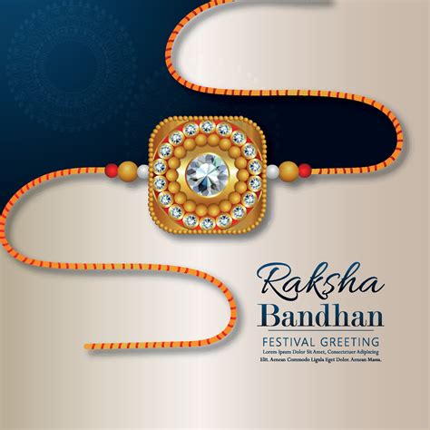 Rakhi card design for Happy Raksha Bandhan celebration 2049919 Vector ...