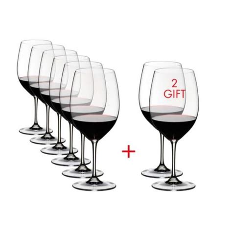 Riedel Vinum 21.52 fl. oz. Pay 6-Get 8-Cabernet/Merlot Red Wine Glasses (Set of 8) 7416/0 - The ...