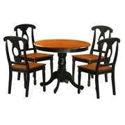 Rent to own East West Furniture Antique 5 Piece Pedestal Round Dining Table Set with Kenley ...