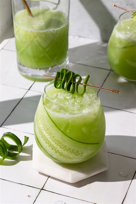 Cucumber Ginger Lime Mocktail - Bessie Bakes