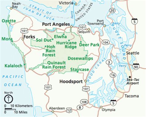 Washington State National Parks Map - Printable Map