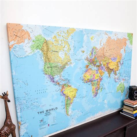 world canvas map print by maps international | notonthehighstreet.com