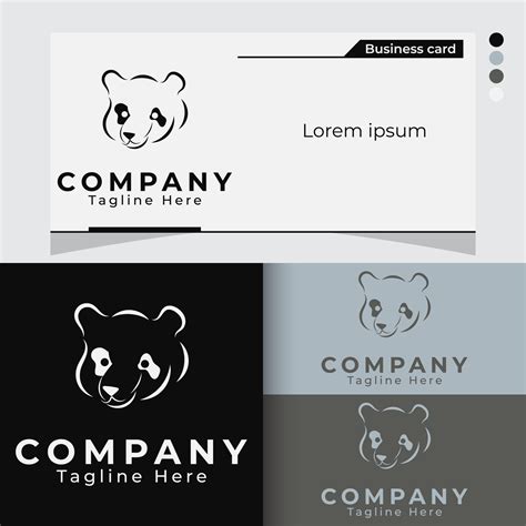 creative cute panda logo design 20212485 Vector Art at Vecteezy