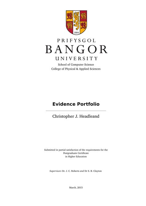 (PDF) Evidence Portfolio