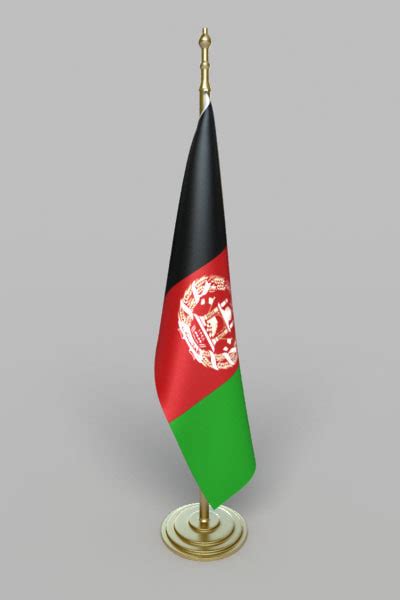 3d model flag afghanistan