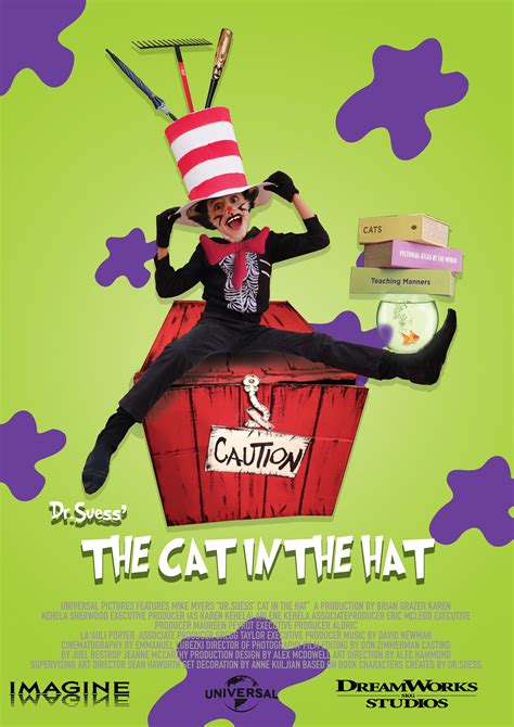 The Cat In The Hat poster recreation project on Behance