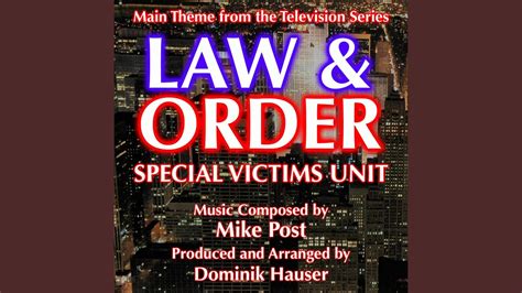 Law & Order: Special Victims Unit (Theme from the TV Series) - Dominik ...