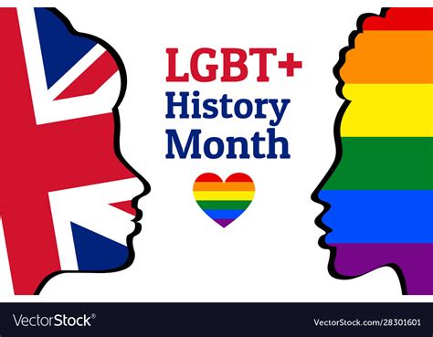 Lgbt history month concept annual month-long Vector Image