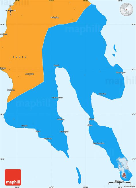 Political Simple Map of Southern Leyte