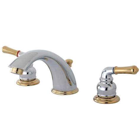 Kingston Brass Georgian Polished brass 2-Handle Widespread WaterSense ...