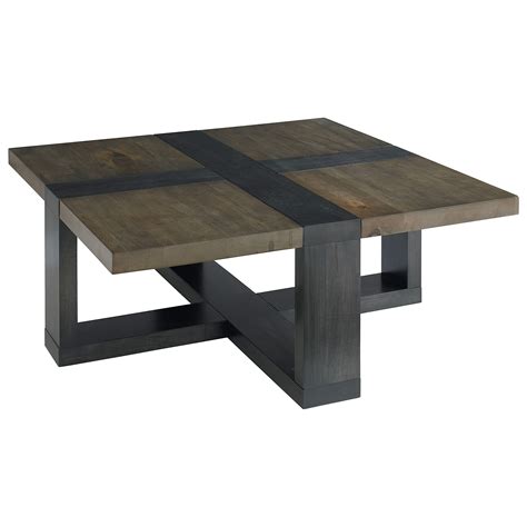 Bassett Skyline 42" Square Customizable Solid Maple Wood Cocktail Table | Furniture Mart ...