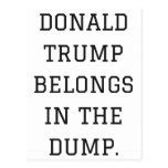 Funny Dump Trump Political Cartoon Art Postcard | Zazzle