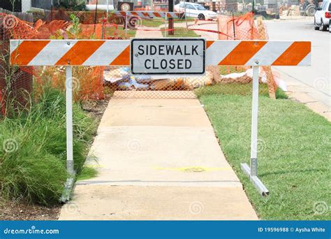 Sidewalk Closed Sign Stock Photography | CartoonDealer.com #21874934