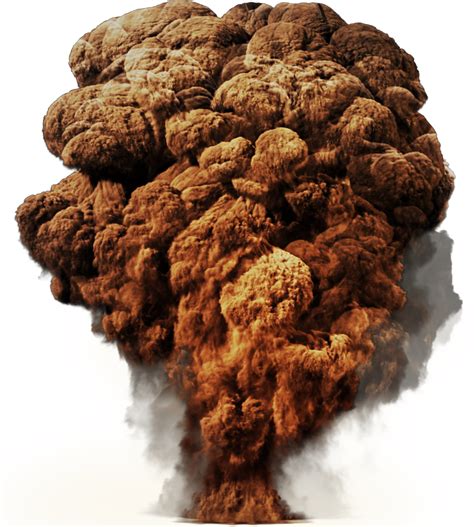 Download Big Explosion With Fire And Smoke PNG Image for Free