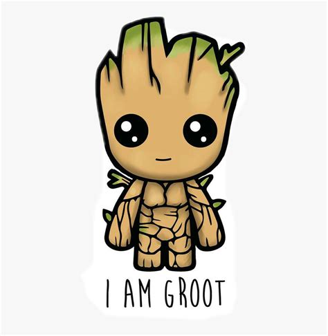 Line Drawings Of Baby Groot