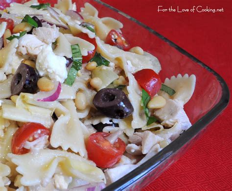 Mediterranean Chicken Pasta Salad | For the Love of Cooking