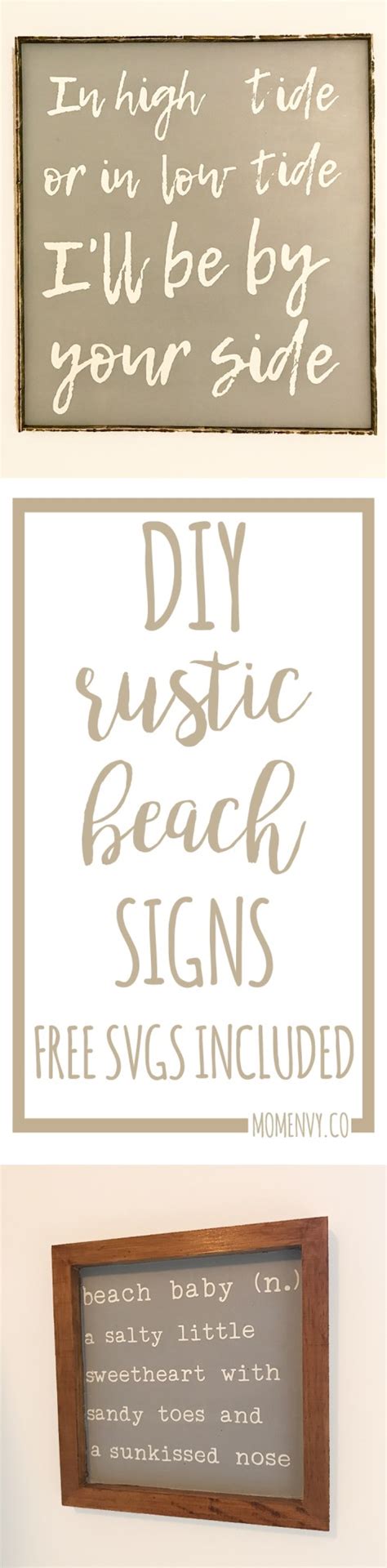 DIY Beach Signs - Free SVG Files Included - Beach Baby Shower