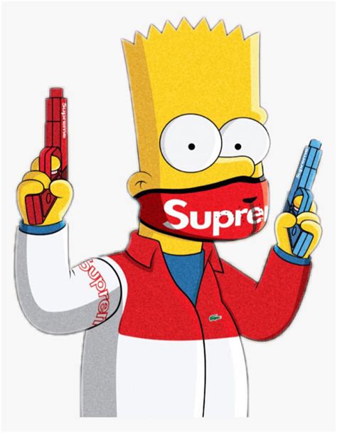 Gucci Clipart Bape - Supreme Bart Simpson, HD Png Download ...