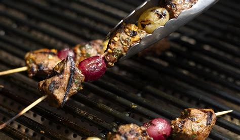 Spicy Lamb Kebabs, Pickled Grapes - CIA Foodies