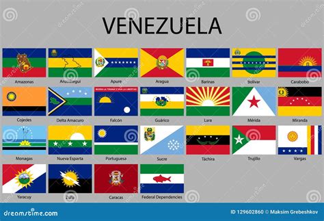 All Flags States of Venezuela. Stock Illustration - Illustration of ...