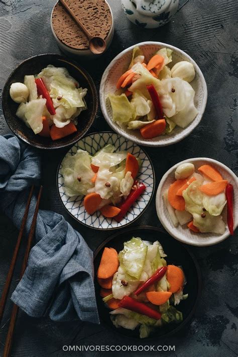 Chinese Pickled Cabbage (A Quick Pickle Recipe) - Omnivore's Cookbook