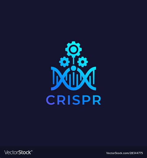 Crispr technology logo Royalty Free Vector Image