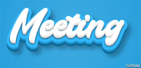 Meeting Text Effect and Logo Design Word