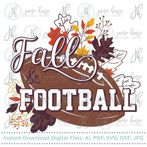 Fall and Football Fall & Football SVG Cut File Football | Etsy