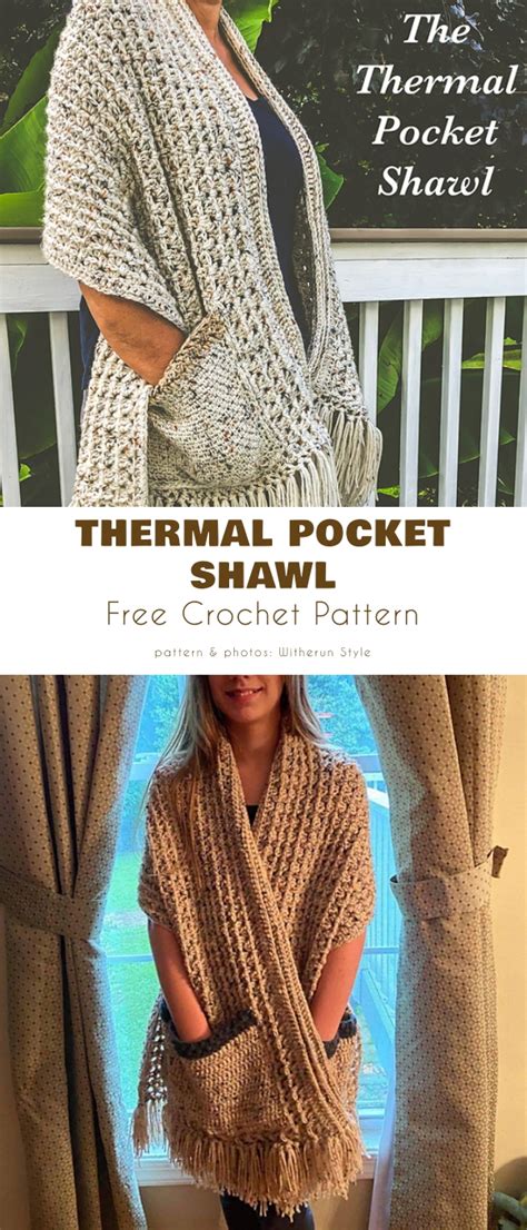 Pocket Shawl Wraps, 20+ Best Free Crochet Patterns