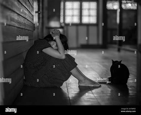 Sad sadness loss lost Black and White Stock Photos & Images - Alamy