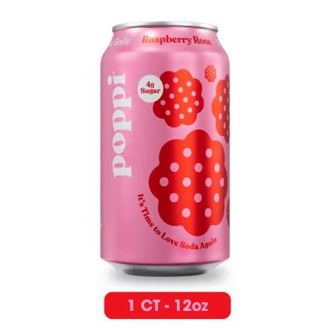 poppi Raspberry Rose Prebiotic Soda, 12 fl oz - Fry’s Food Stores