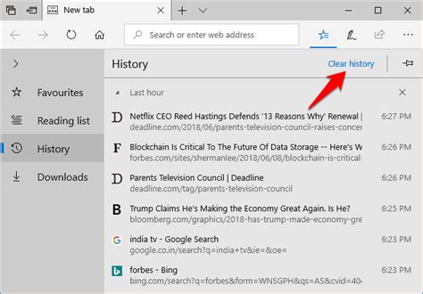 How to View and Clear Browser History in Microsoft Edge