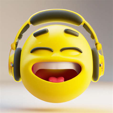 3D render of cute very happy Yellow emoji with open... | OpenArt