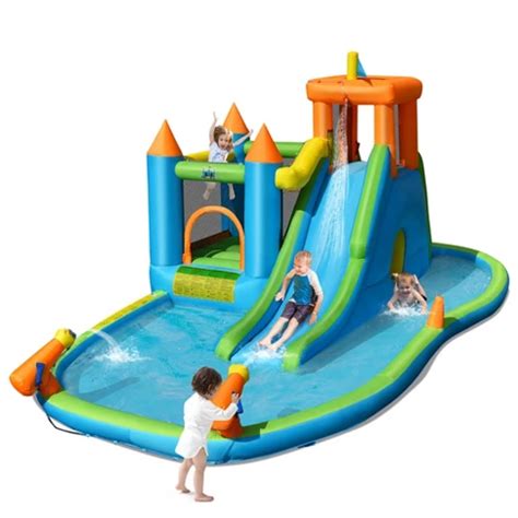 Bountech Inflatable Water Slide Kids Bounce House Splash Pool Without ...