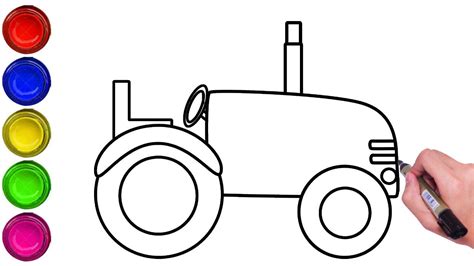 HOW TO DRAW A TRACTOR EASY STEP BY STEP | DRAWING OF TRACTOR EASY | TRACTOR DRAWING STEP BY STEP ...