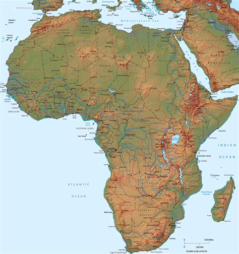 Maps of Africa and African countries | Political maps, Administrative and Road maps, Physical ...