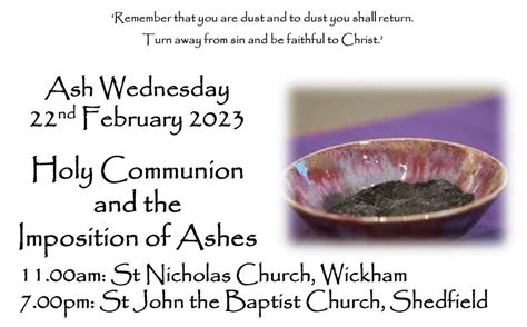 Ash Wednesday 2023 | St. John the Baptist, Shedfield