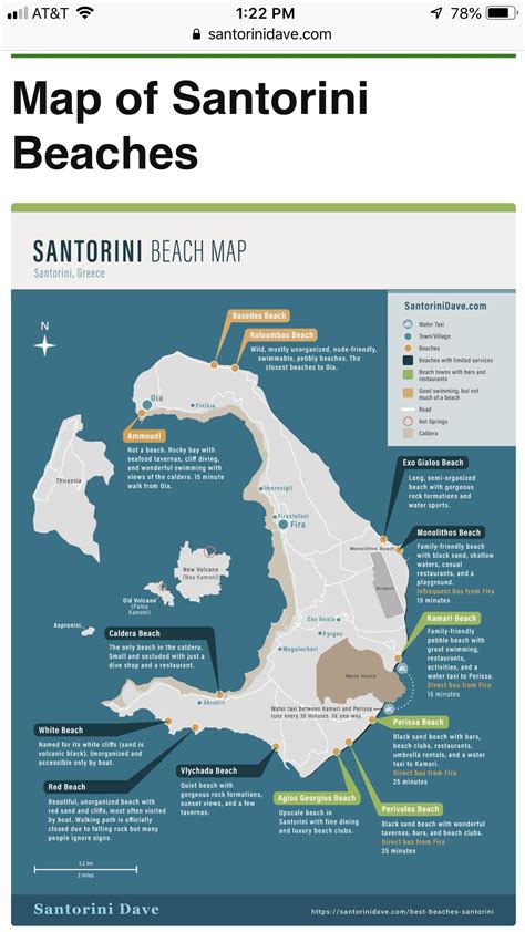 Santorini Beaches Map