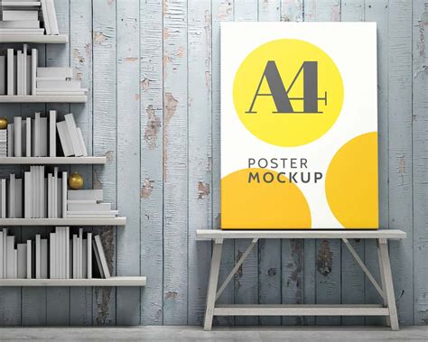 Free A4 Poster Mockup | Mockuptree