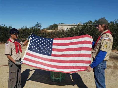 Flag Retirement Photos - Antelope Valley District