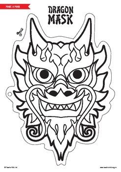 Chinese New Year Dragon Mask by TeacherTalk NZ | TpT