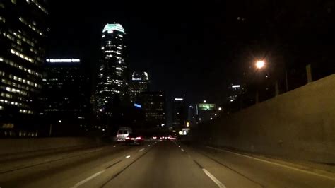 Downtown Los Angeles Freeways at Night - YouTube